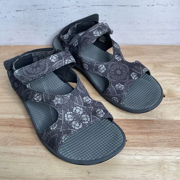Easy Spirit Yogala Womans Floral Gray Slip on Sandals Size 11 - Picture 9 of 11